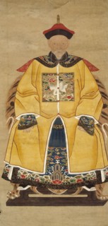 Man in the dress of an official of the sixth rank, 19th century. Artist: Unknown.