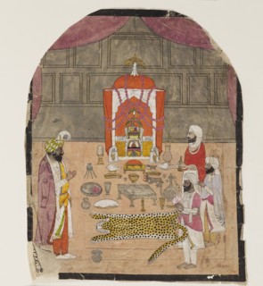 Worshippers at a shrine, 19th century. Artist: Unknown.