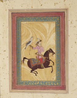 Man on horse with a hawk, 17th century. Artist: Unknown.