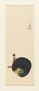 Woodblock print - Squirrel on fruit, late 19th-early 20th century. Artist: Takeuchi Seiko.