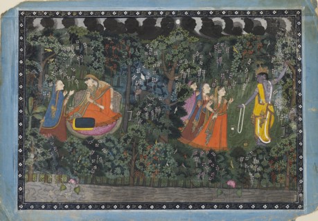 Krishna and Radha, c1850. Artist: Unknown.