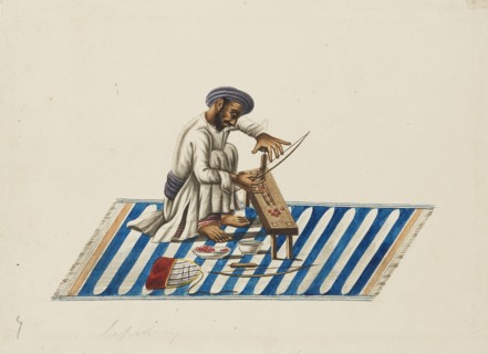 Lapidary at work, c1810. Artist: Sewak Ram.