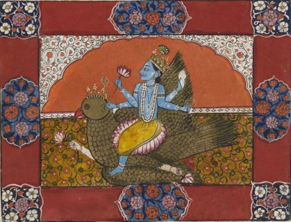 Vishnu on Garuda, early 19th century. Artist: Unknown.