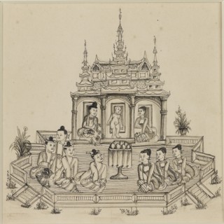 Scene from the Vessantara Jataka, c1880. Artist: Unknown.