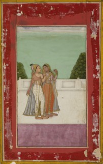 Lovers on a terrace, c1740. Artist: Unknown.