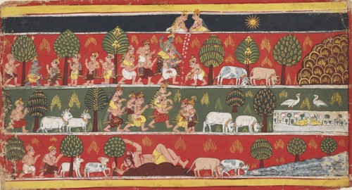 Krishna and the gopis, c1720. Artist: Unknown.