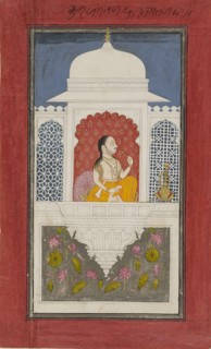 Raja Sagat Singh in a pavilion, c1750. Artist: Unknown.