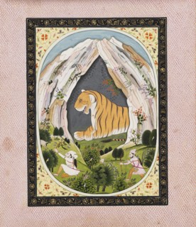 Tiger in a cave, c1810. Artist: Unknown.