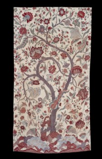 Fragment of a palampore, or bed cover, with tree of life, 1701-1740. Artist: Unknown.