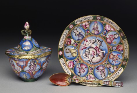 Lid of a bowl with astrological decoration, early 19th century. Artist: Unknown.