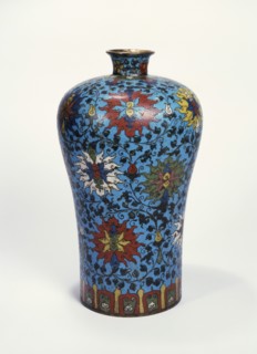 Meiping vase with floral design, late 18th century (possibly). Artist: Unknown.