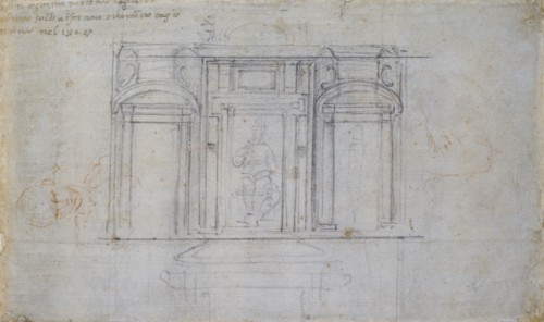 Design for one of the Medici Tombs, early 16th century. Artist: Michelangelo Buonarroti.