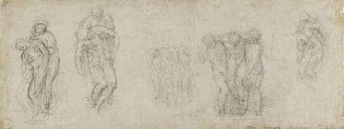 Studies for a Pieta and an Entombment, 16th century. Artist: Michelangelo Buonarroti.