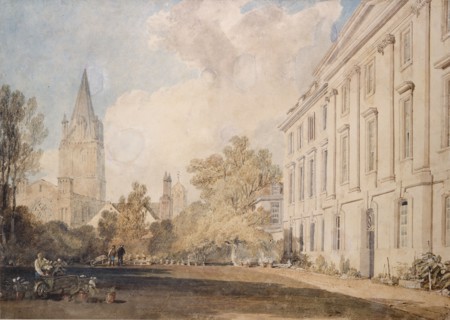View of the Cathedral of Christ Church, and Part of Corpus Christi College, 1803-1804. Artist: JMW Turner.