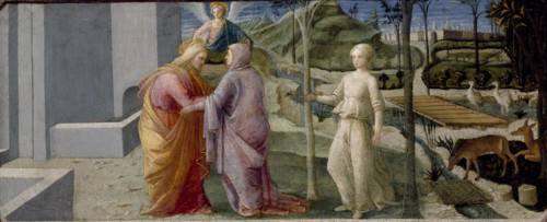 The Meeting at the Golden Gate, c1440-1445. Artist: Filippo Lippi.