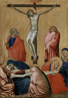 The Crucifixion and Lamentation, 14th century. Artist: Barna da Siena.
