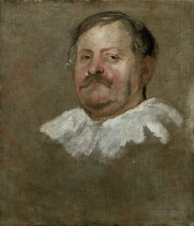 Head of a bearded Man wearing a Falling Ruff, 1628. Artist: Anthony van Dyck.