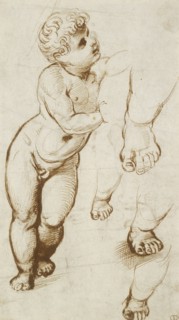 Recto: The Infant Christ and other Studies, 1500-1520. Artist: Raphael.