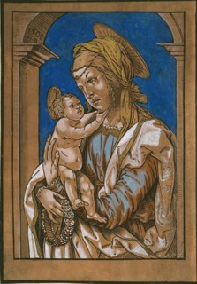 Madonna and Child under an arch, 1508. Artist: Hans Burgkmair, the Elder.