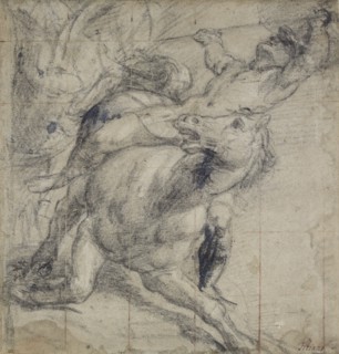 Horse and Rider falling, c1537. Artist: Titian.