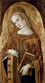 St Catherine of Alexandria, early 1490s. Artist: Vittore Crivelli.