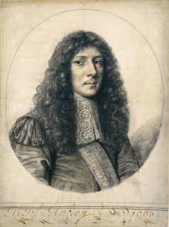 Portrait of John Aubrey, 1666. Artist: William Faithorne.
