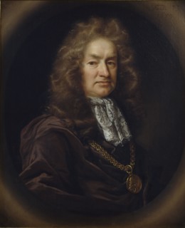 Elias Ashmole, 1687. Artist: John Riley.