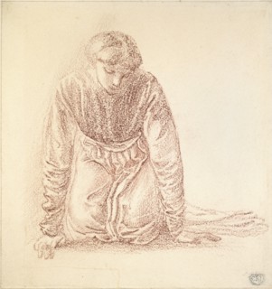 Kneeling Figure of a Woman, late 19th century. Artist: Sir Edward Coley Burne-Jones.