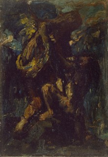 Jacob wrestling with the Angel, 19th century. Artist: Charles S Ricketts.