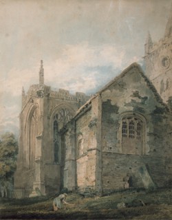 The Ancient Charnel House, Holy Trinity Church, Stratford-upon-Avon, 18th century. Artist: Thomas Girtin.