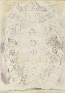 The Deity, from whom proceed the Nine Spheres, 1825-1827. Artist: William Blake.