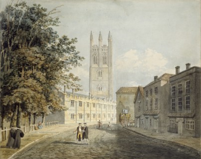 Magdalen College and the Eastern End of the High Street, Oxford, 1795. Artist: Rev Robert Nixon.