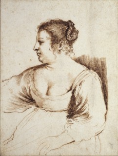 A Woman Seated, 1640-1649. Artist: Guercino.