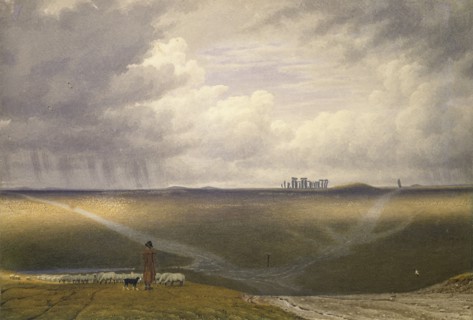 Stonehenge-A Showery Day, early 19th century. Artist: William Turner.