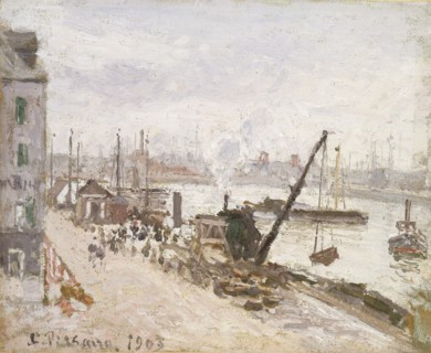 Quayside at Le Havre, 1903. Artist: Camille Pissarro.