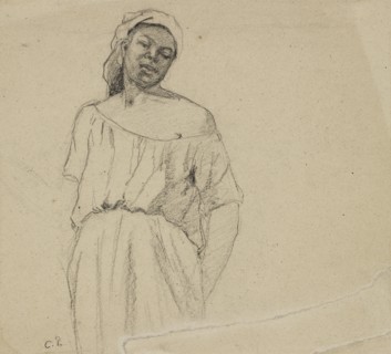 Study of a negress, c1860. Artist: Camille Pissarro.