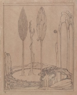 Crouching by the Marge, late 19th century. Artist: Charles S Ricketts.