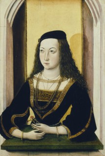 Portrait of a young Woman holding a Flower, late 15th century. Artist: Mair von Landshut.