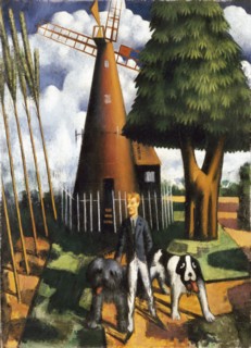 Gilbert Cannan and his Mill, 1916. Artist: Mark Gertler.