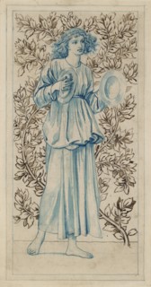 A Woman playing Cymbals, late 19th century. Artist: William Morris.