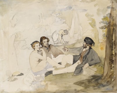 Picnic in a Wood (Le Déjeuner sur l'herbe), 1862-1863. Artist: Edouard Manet.