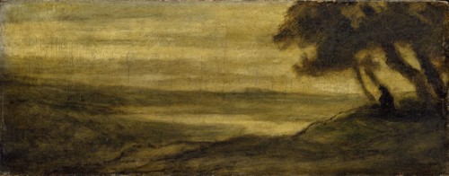 Landscape with a Figure, c1860. Artist: Honore Daumier.