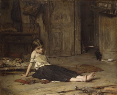 Faces in the Fire, 1867. Artist: Francis Montague Holl.
