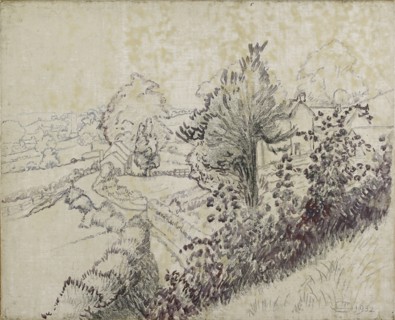 View of Leintwardine, 1932. Artist: Lucien Pissarro.
