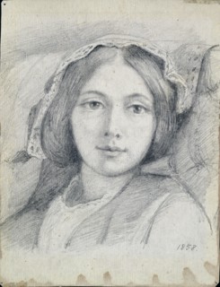 Mary Ellen Meredith, 1858. Artist: Henry Wallis.