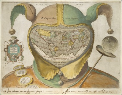 Fool?s Cap World Map, c1590. Artist: Unknown.