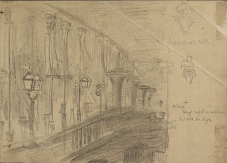 Study of London Bridge, 1863. Artist: William Holman Hunt.