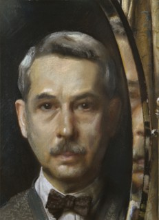 Self-portrait in a Mirror, 1928. Artist: Konstantin Somov.