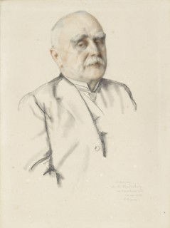Portrait of Mikhail Vasil'evich Braikevitch, 1934. Artist: Konstantin Somov.