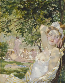 Bathers in the Sun, 1930. Artist: Konstantin Somov.